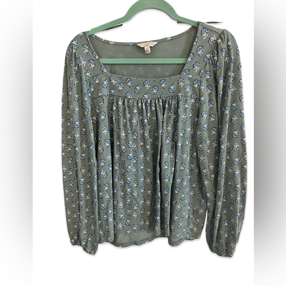 Lucky brand Floral Blue Top